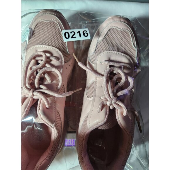 Women's pink sneakers lace up size 8 - Picture 14 of 14